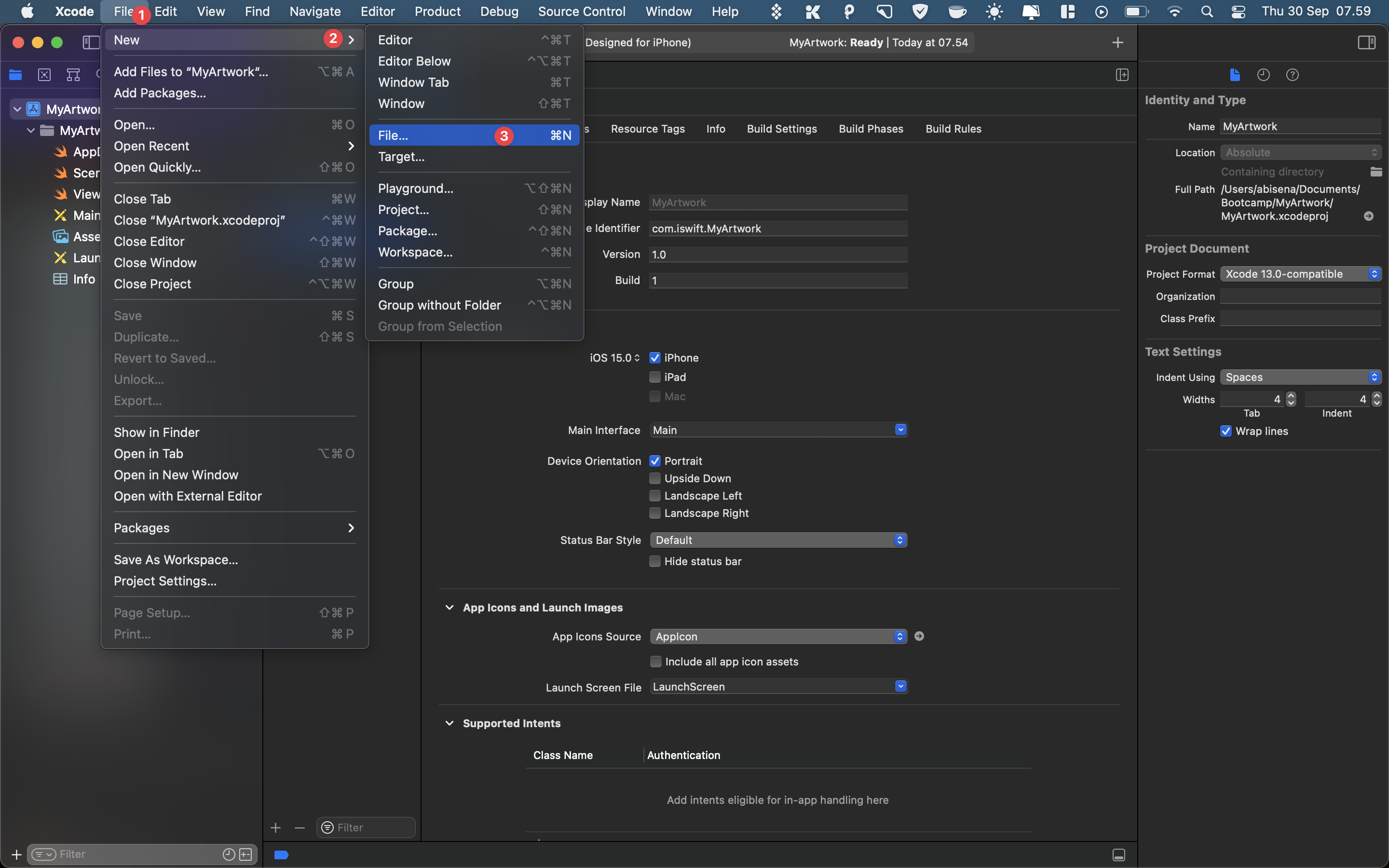 Create new file