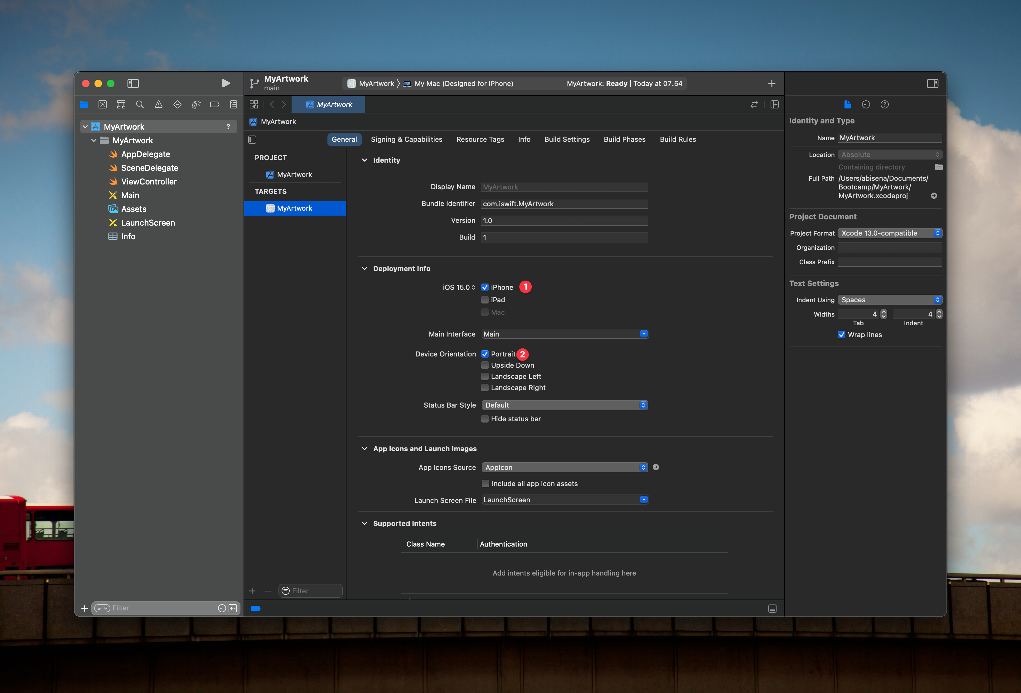 Project setting