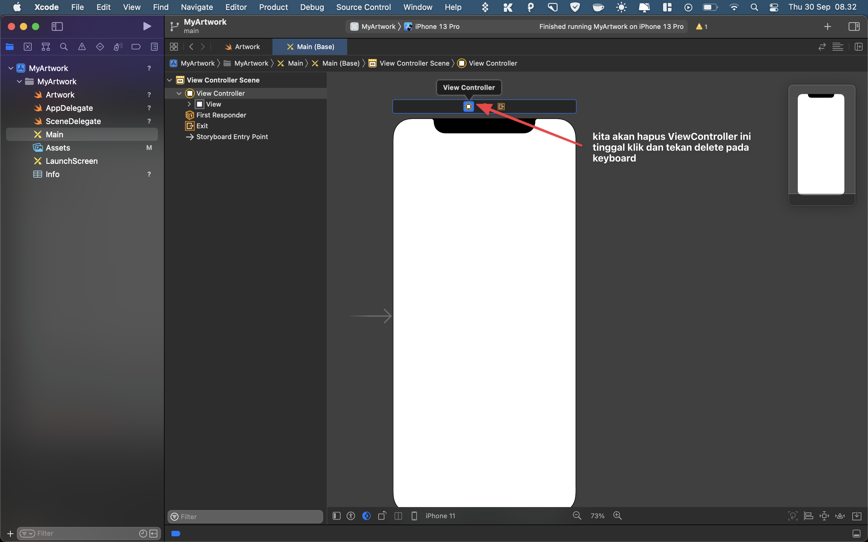 Delete ViewController