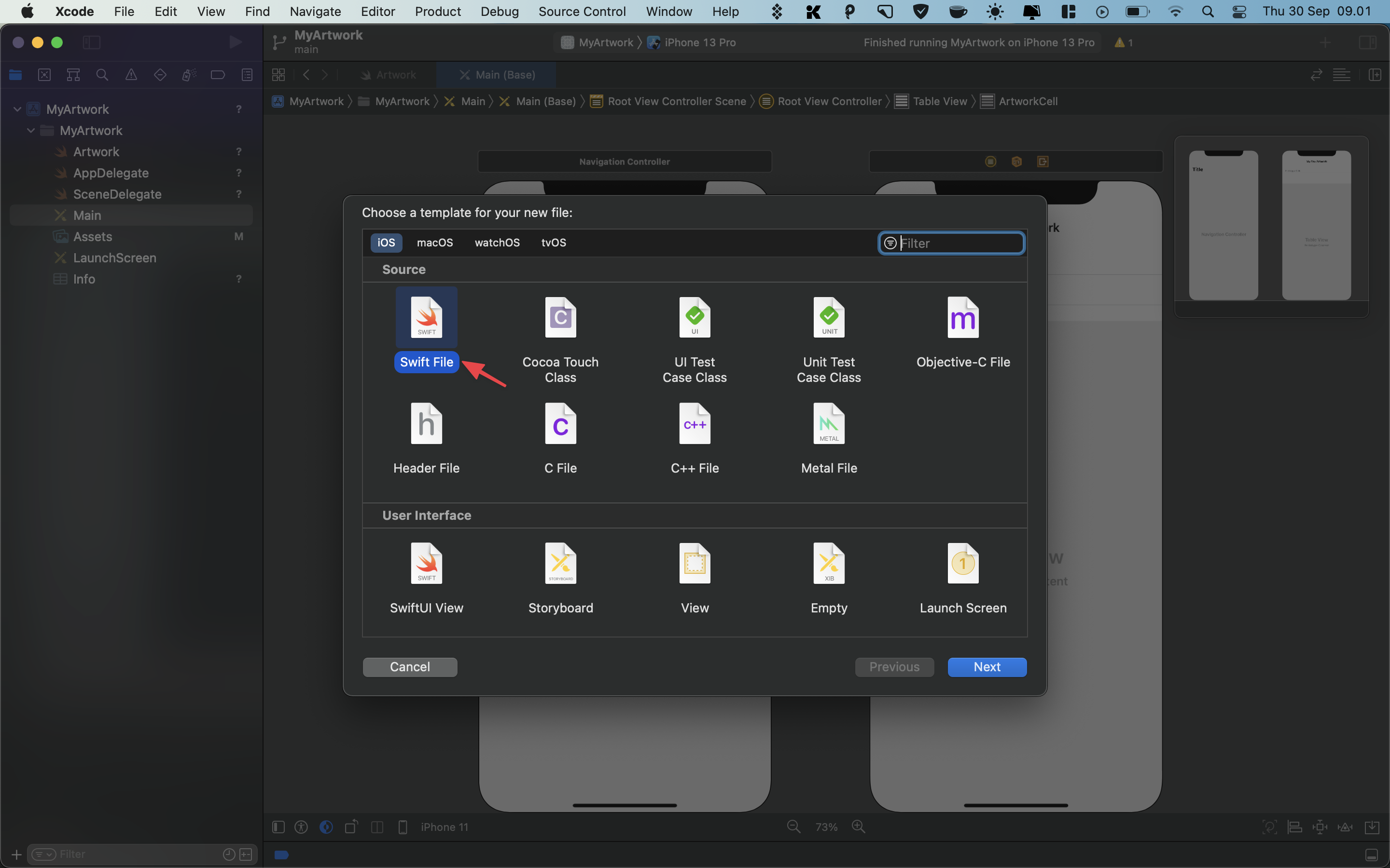 New swift file