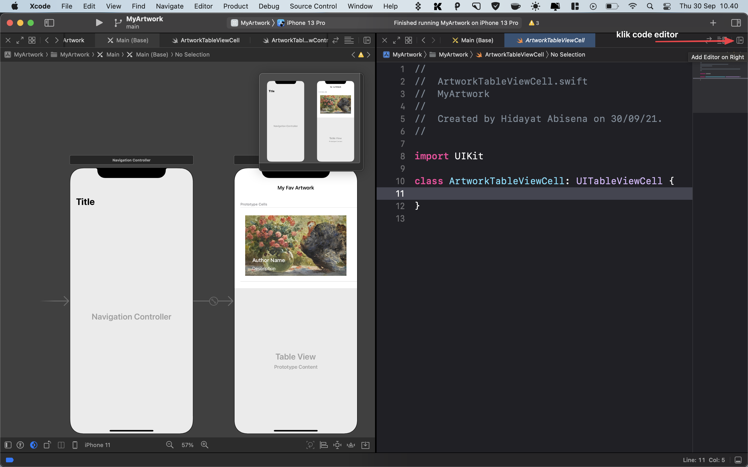 Code editor