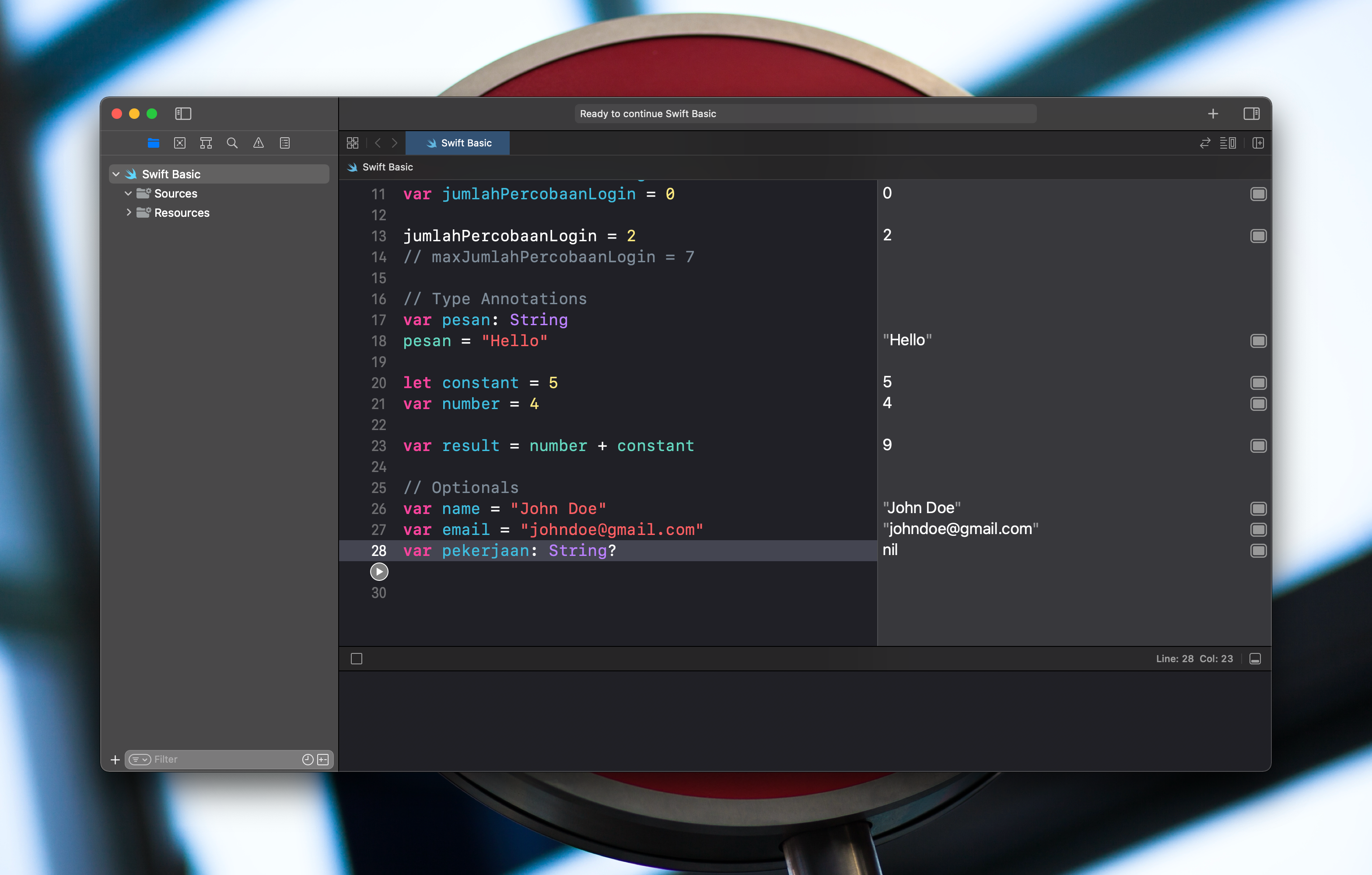 Swift Optionals