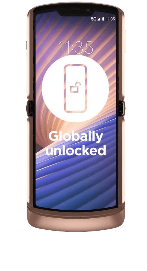 Motorola Razr 5G Blush Gold Front View