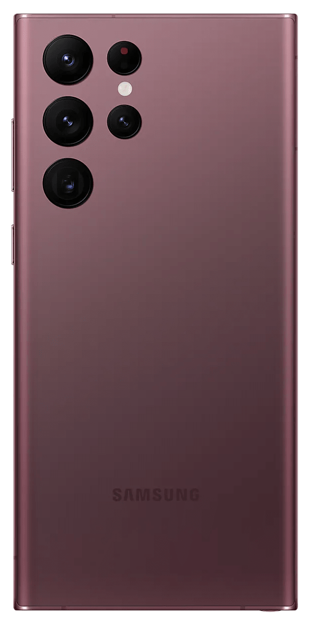  Samsung Galaxy S22 Ultra 5G Burgundy Back View 