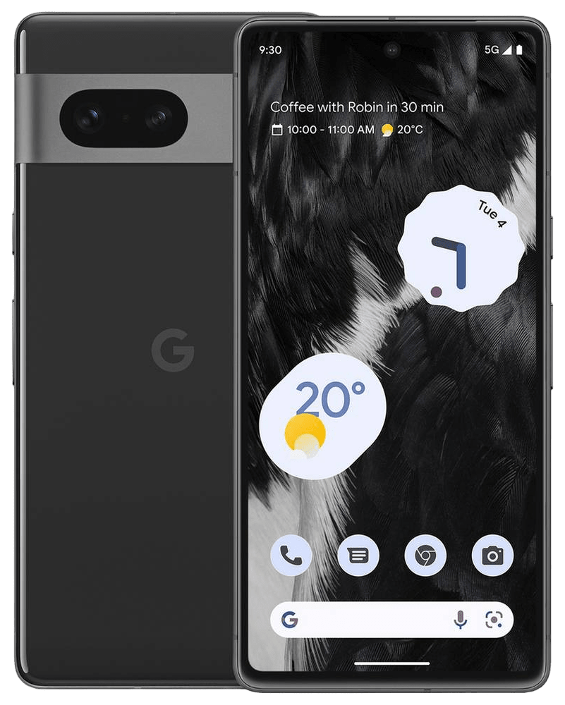  Google Pixel 7 obsidian Front View 