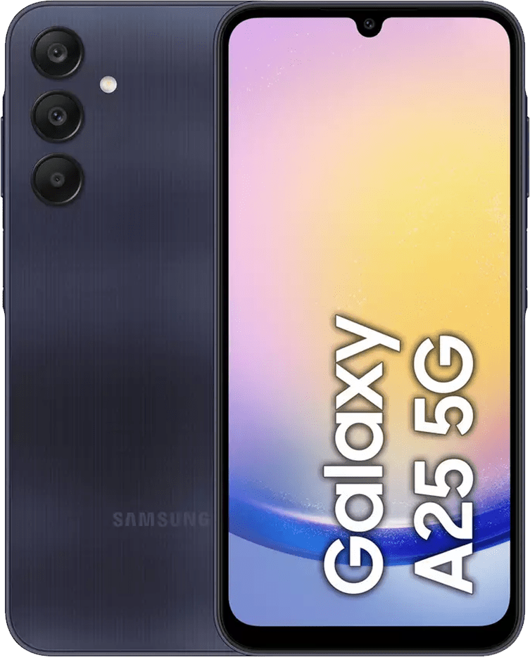 Samsung Galaxy A25 5G black blue front