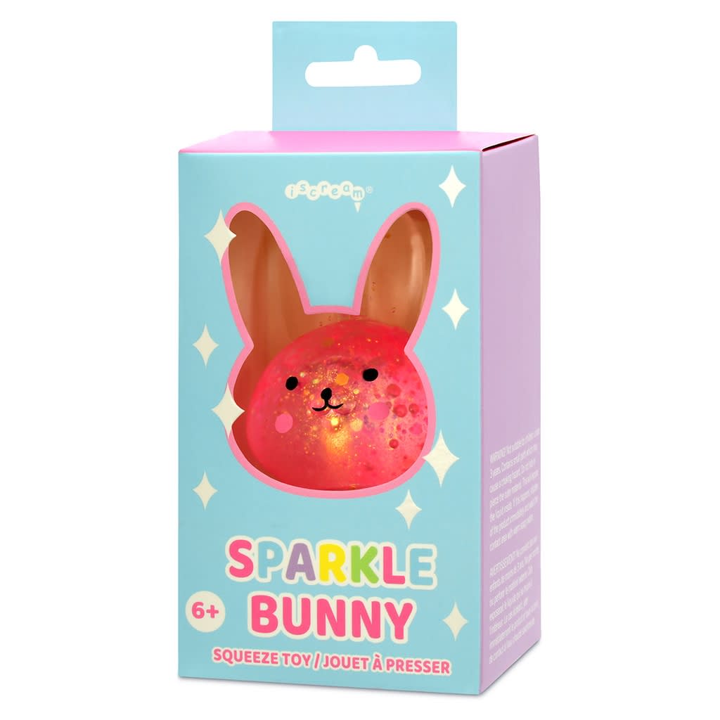 Pink Sparkle Bunny Squeeze Toy