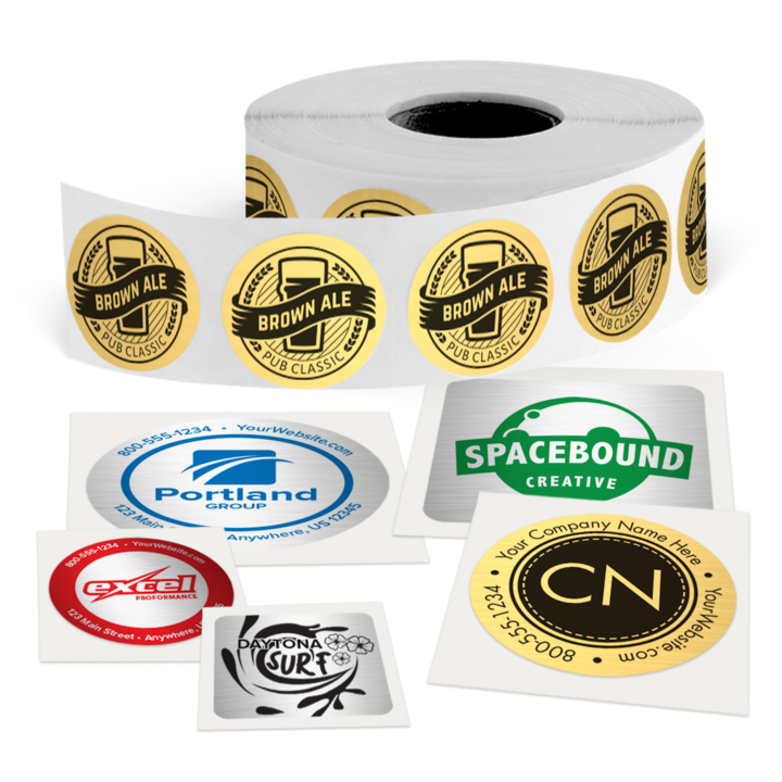 Custom Foil Label Printing Labels On A Roll Mines Press 1044