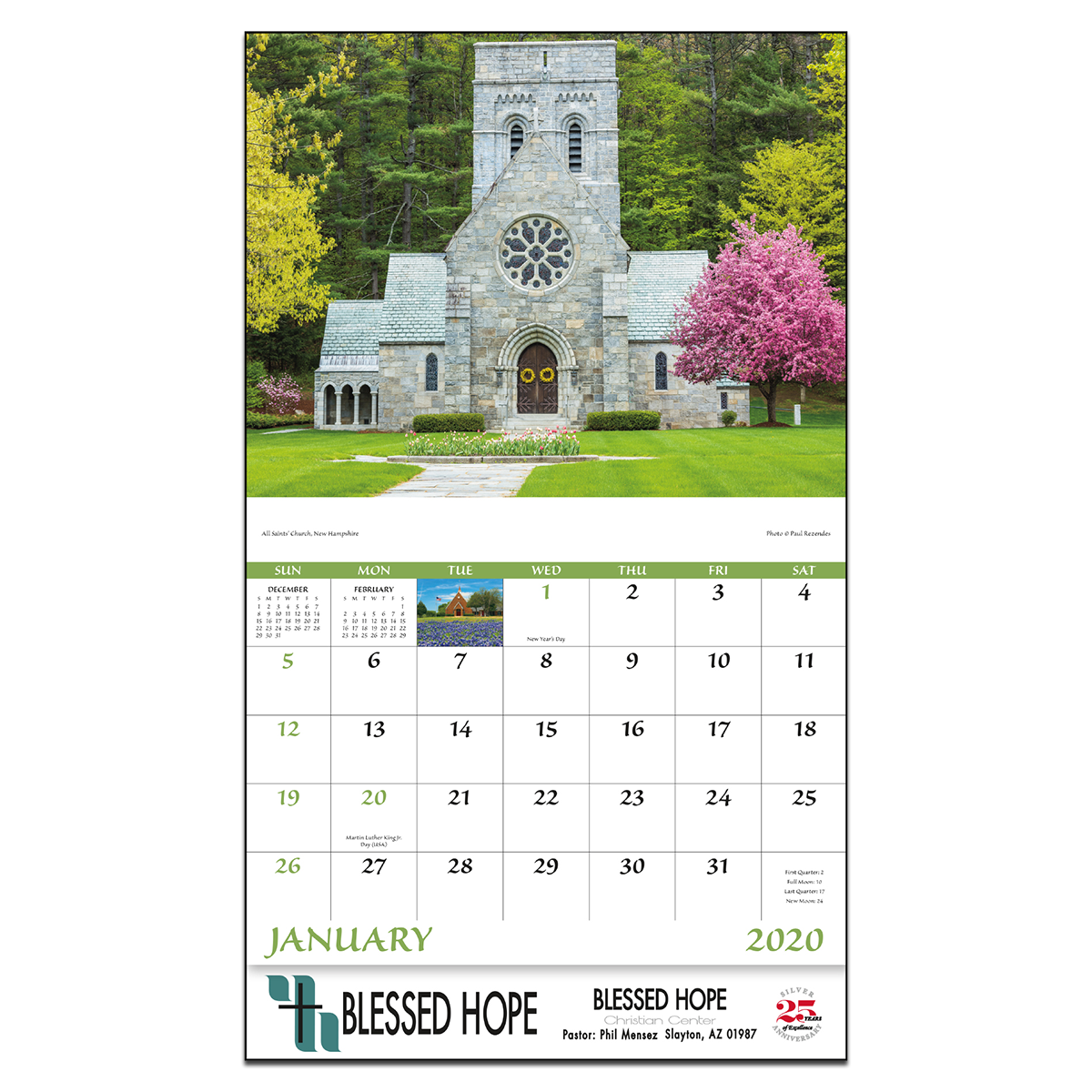 Scenic Churches Wall Calendar | Mines Press