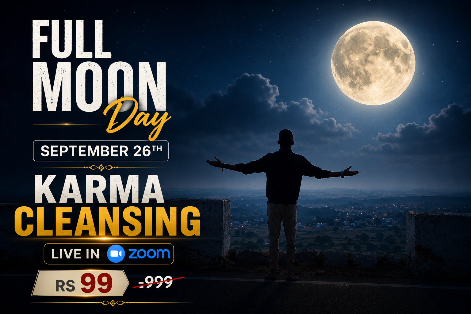 🌕 **FULL MOON DAY – MANIFESTATION SECRET**✨ **Live Zoom Class**