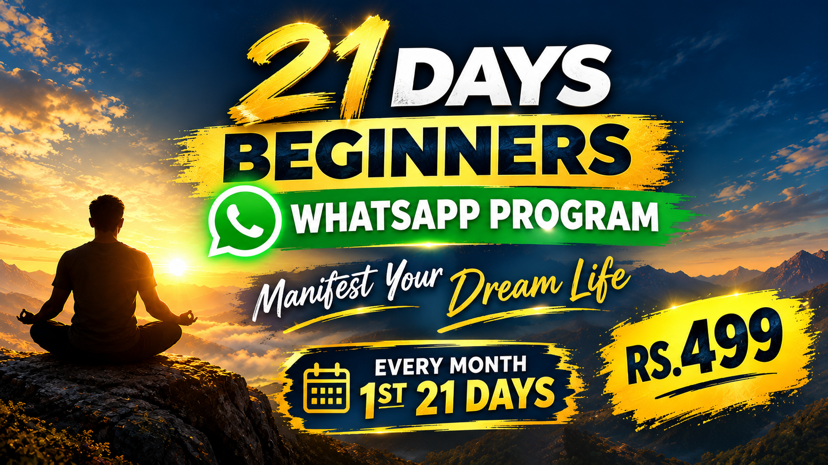 21 Days Beginners level What's app Program