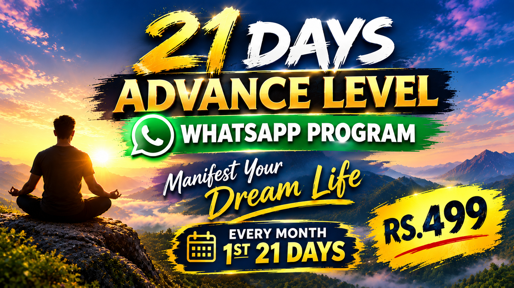 21 DAYS ADVANCED LEVEL WHATSAPP PROGRAM ✨