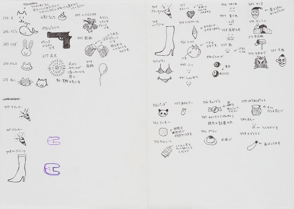 Sketches, emojis ([2012]) - Kurita Shigetaka, KDDI Corporation
