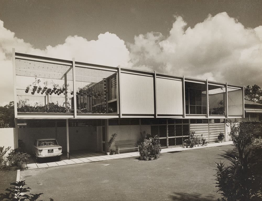 Exterior photographs, house for Dr Chia Chin Tiong (1963), Rochalie ...