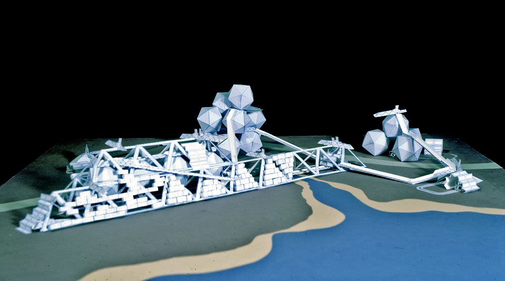 Model, Plug-in City Study (1964–1965, made 1994) - Archigram 