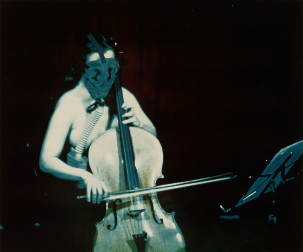 Photograph, Charlotte Moorman at Nam June Paik's Opera