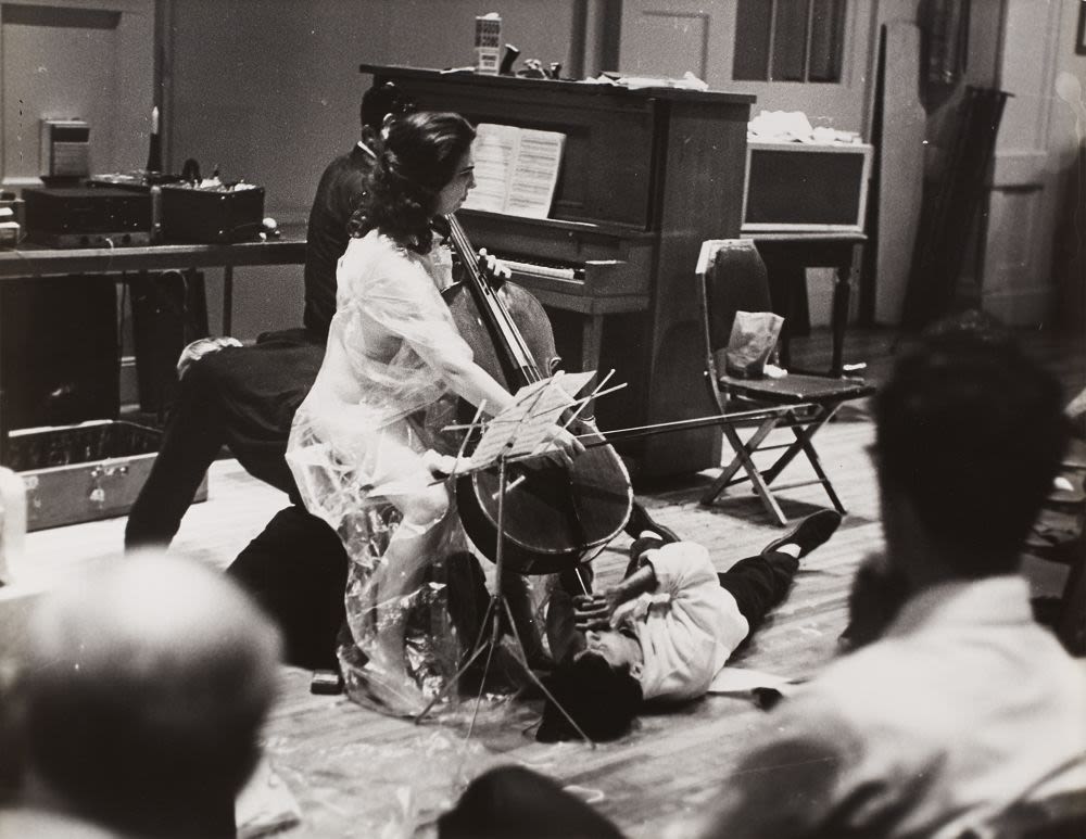 Photograph, Charlotte Moorman at Nam June Paik's Variations on a