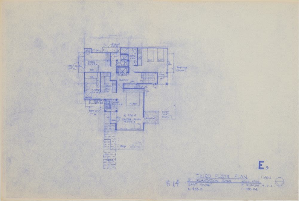 Third floor plan (at 429.5 metres above sea level), 'East House ...