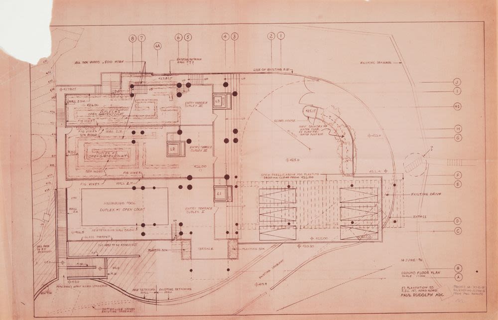 Ground floor plan, proposed residence for Wee Ee Chao, Plantation Road ...