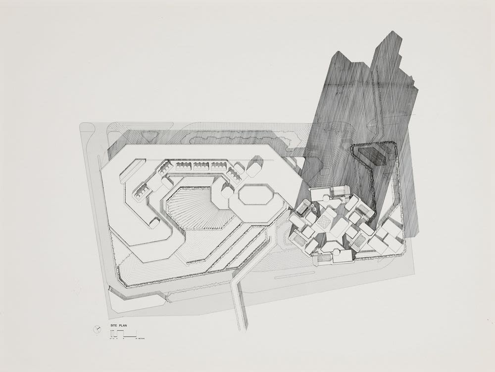 Site plan, 'Beach Road I' scheme, The Concourse (1979–1994), Singapore ...