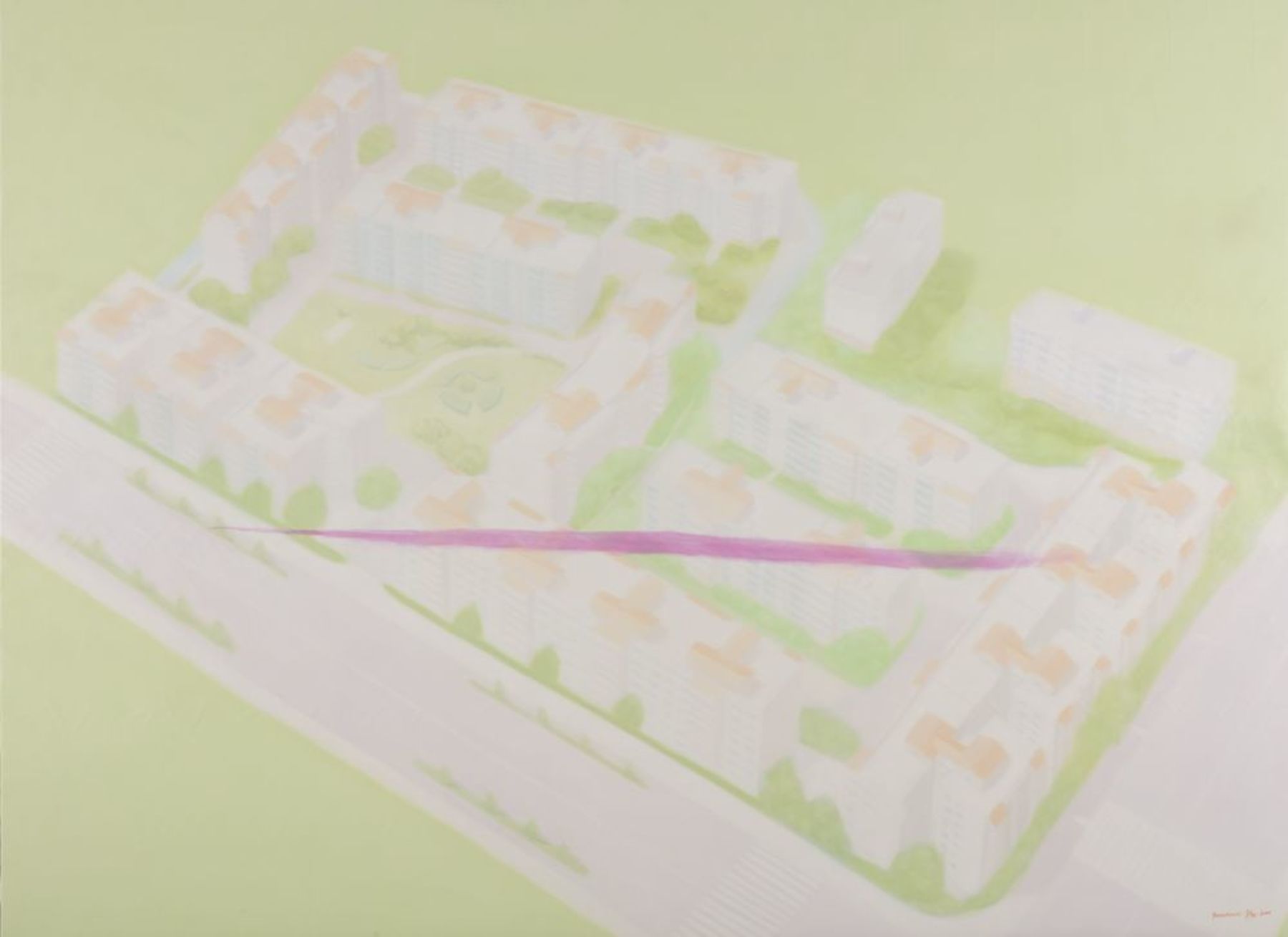 Sans titre, Yang Mian, 2000, huile sur toile