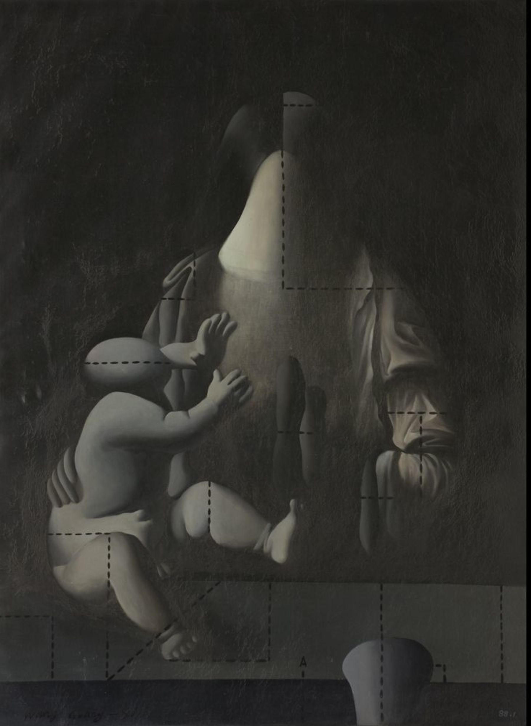 Post-classique — La Vierge à l’Enfant, Wang Guangyi, 1988, huile sur toile