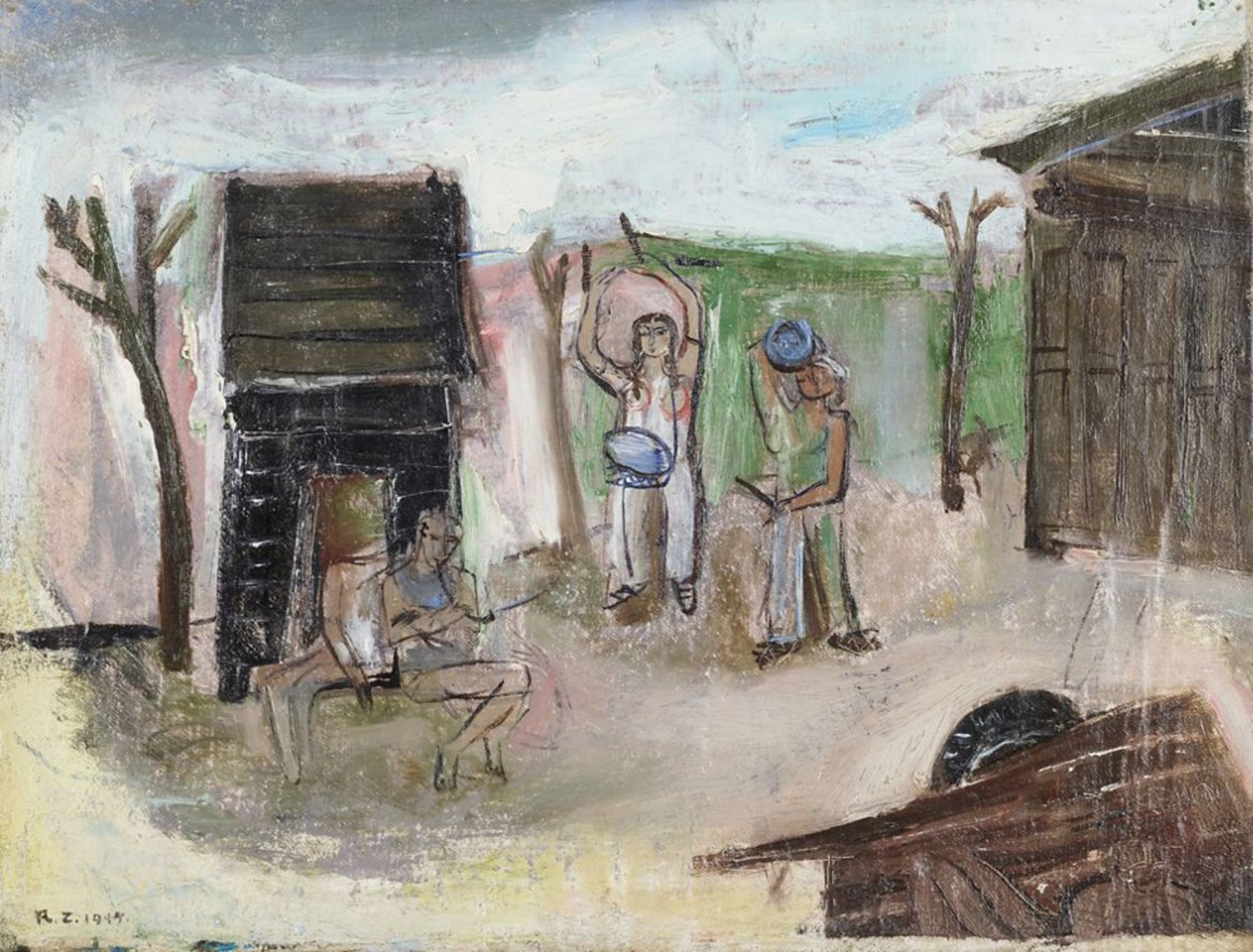 Théâtre en plein air, Zao Wou-Ki, 1945, huile sur toile