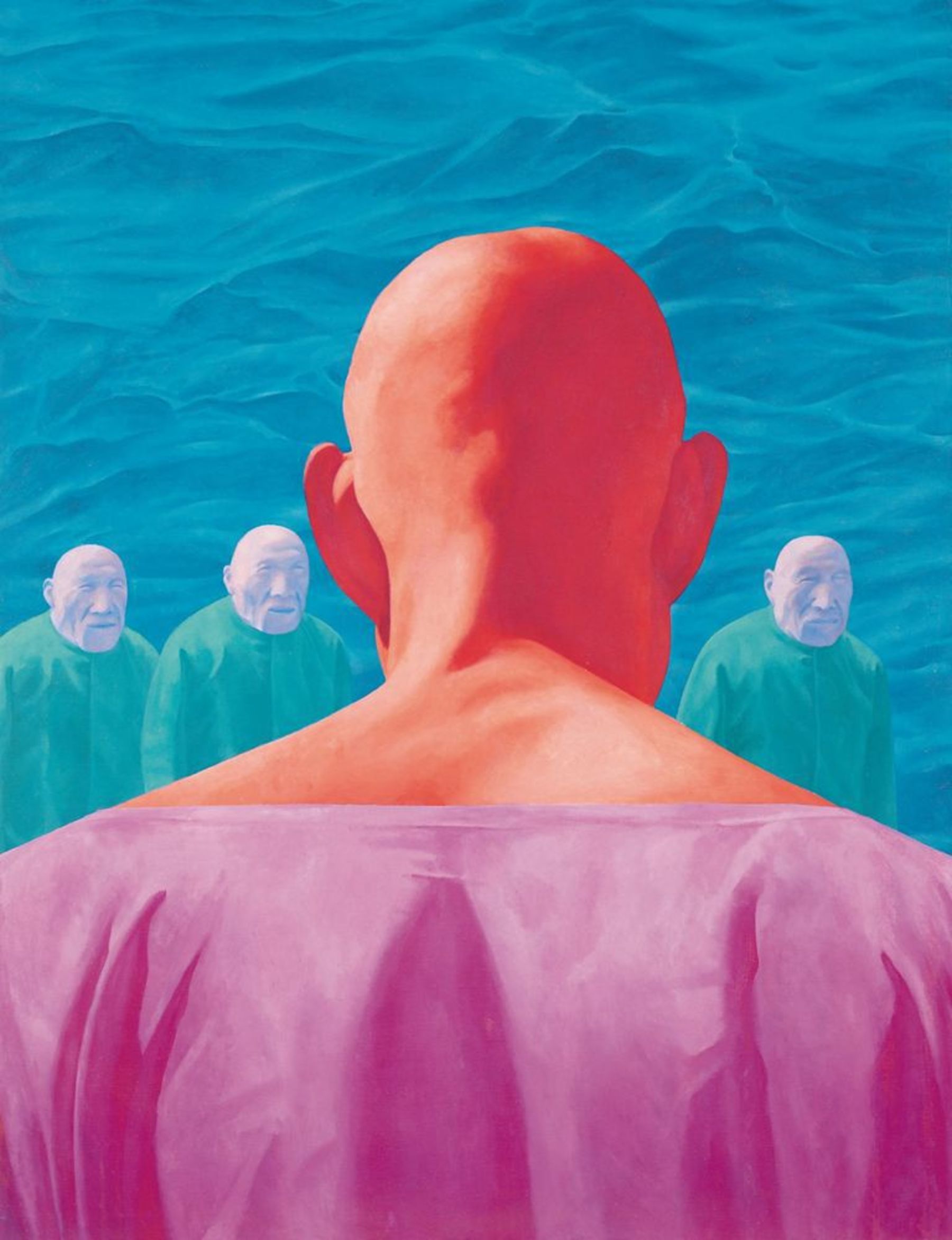 1995.2, Fang Lijun, 1995, huile sur toile