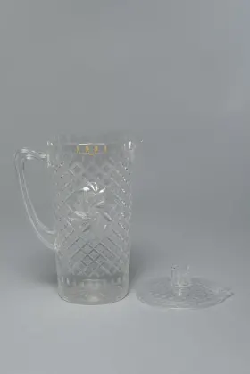 Small Glass Pitcher - Grid