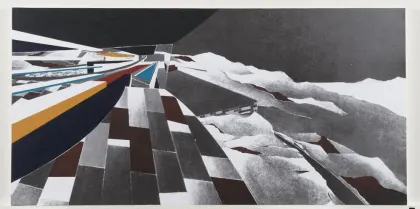 View from library of landscape and void, the Peak project, Hong