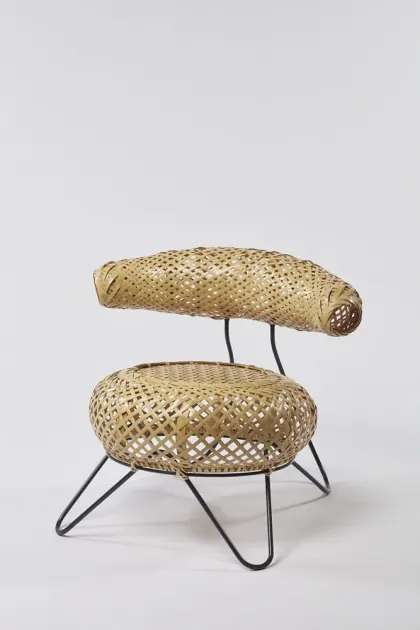 Bamboo basket chair sale