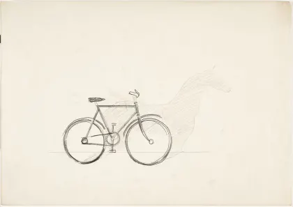 Riding Big Bike pencil sketch on white Stock Illustration  Adobe Stock