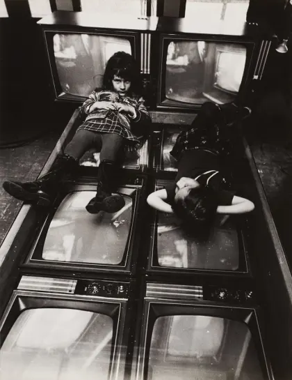 Photograph, Nam June Paik's TV Bed (28 October 1972) - Nam June Photograph, Nam June Paik's TV Bed (28 October 1972) - Nam June