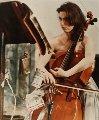 Photograph, Charlotte Moorman at John Cage's 26'1.1499