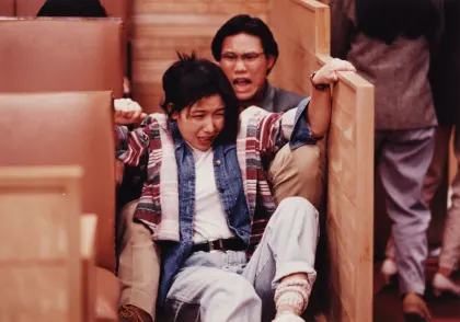 Production still, 'A Taste of Killing and Romance' (5 August 1994