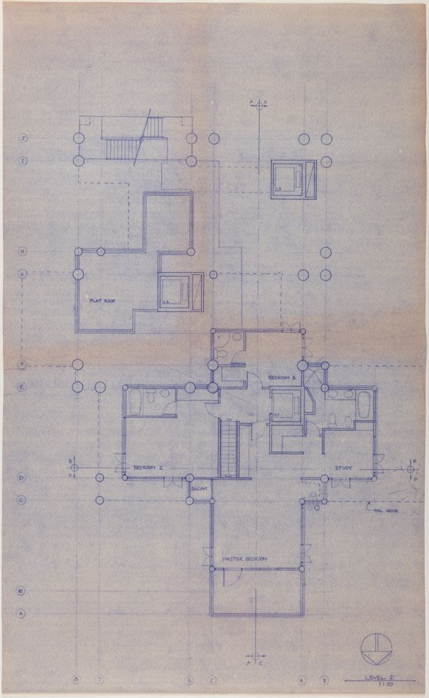 Second floor plan, proposed residence for Wee Ee Chao, Plantation Road ...