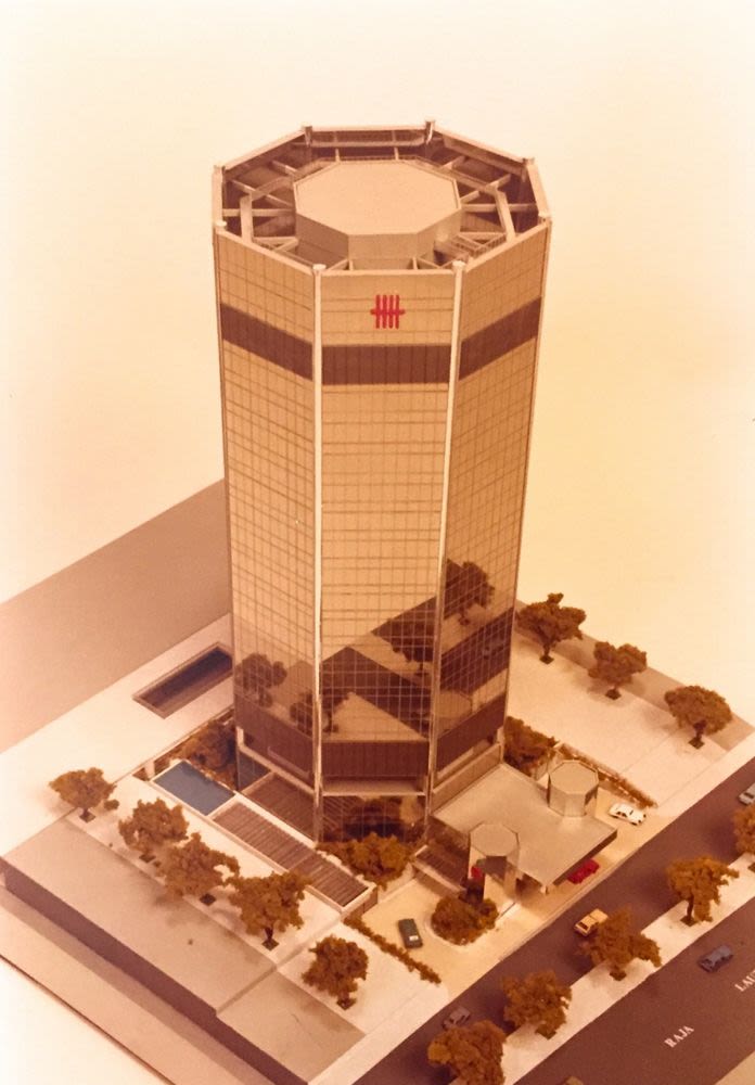 Photographs, architectural model, Chung Khiaw Bank headquarters building  (1980s), Kuala Lumpur, Malaysia ([1980s]) - Architects Team 3, Objects