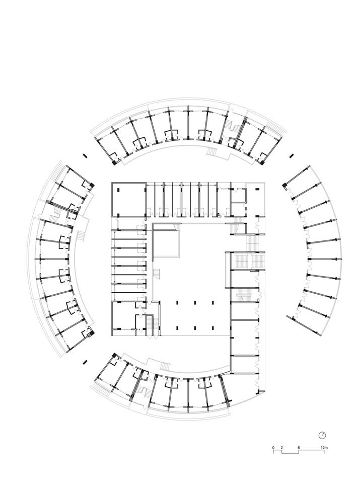First floor plan, Tulou Collective Housing (2005–2008), Nanhai, China ...
