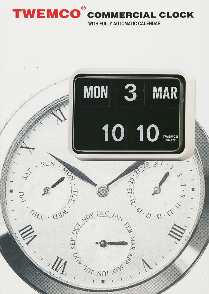 Sale catalogue, TWEMCO commercial clock with fully automatic calendar