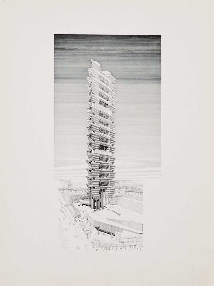 Perspective renderings, 'Beach Road II' scheme, The Concourse (1979 ...