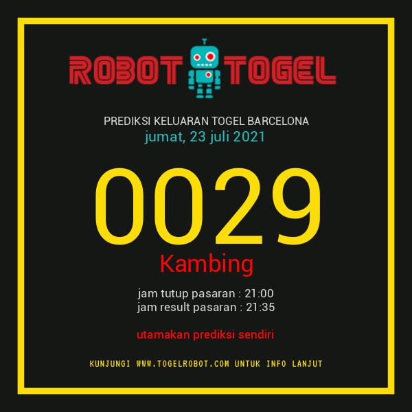 Prediksi Togel Barcelona (Bcl), Jumat 23-07-2021 Terbaru