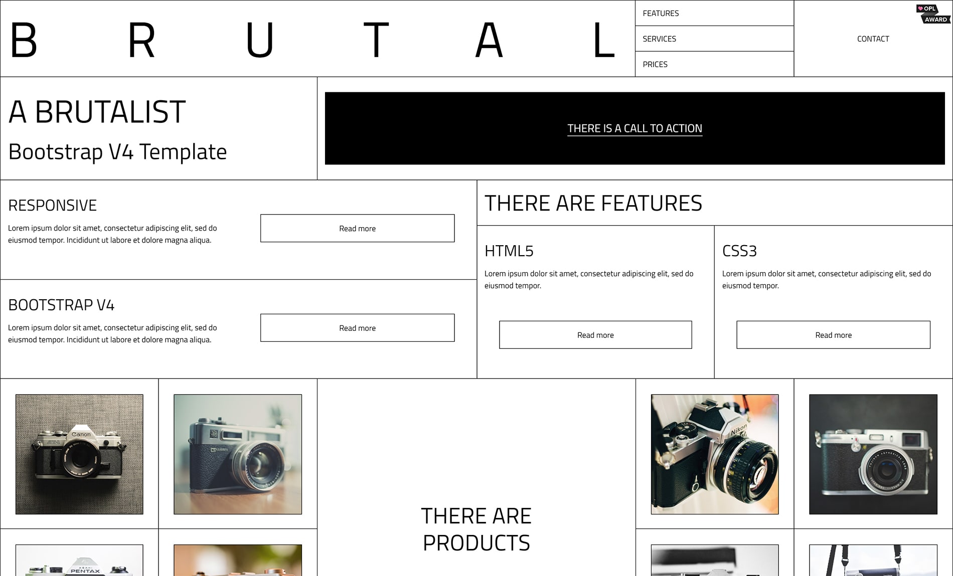 Brutal | A Brutalist HTML5 Template  