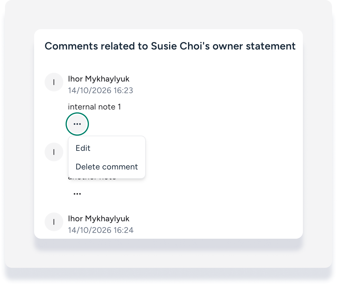 horizontal ellipsis to edit or delete comment