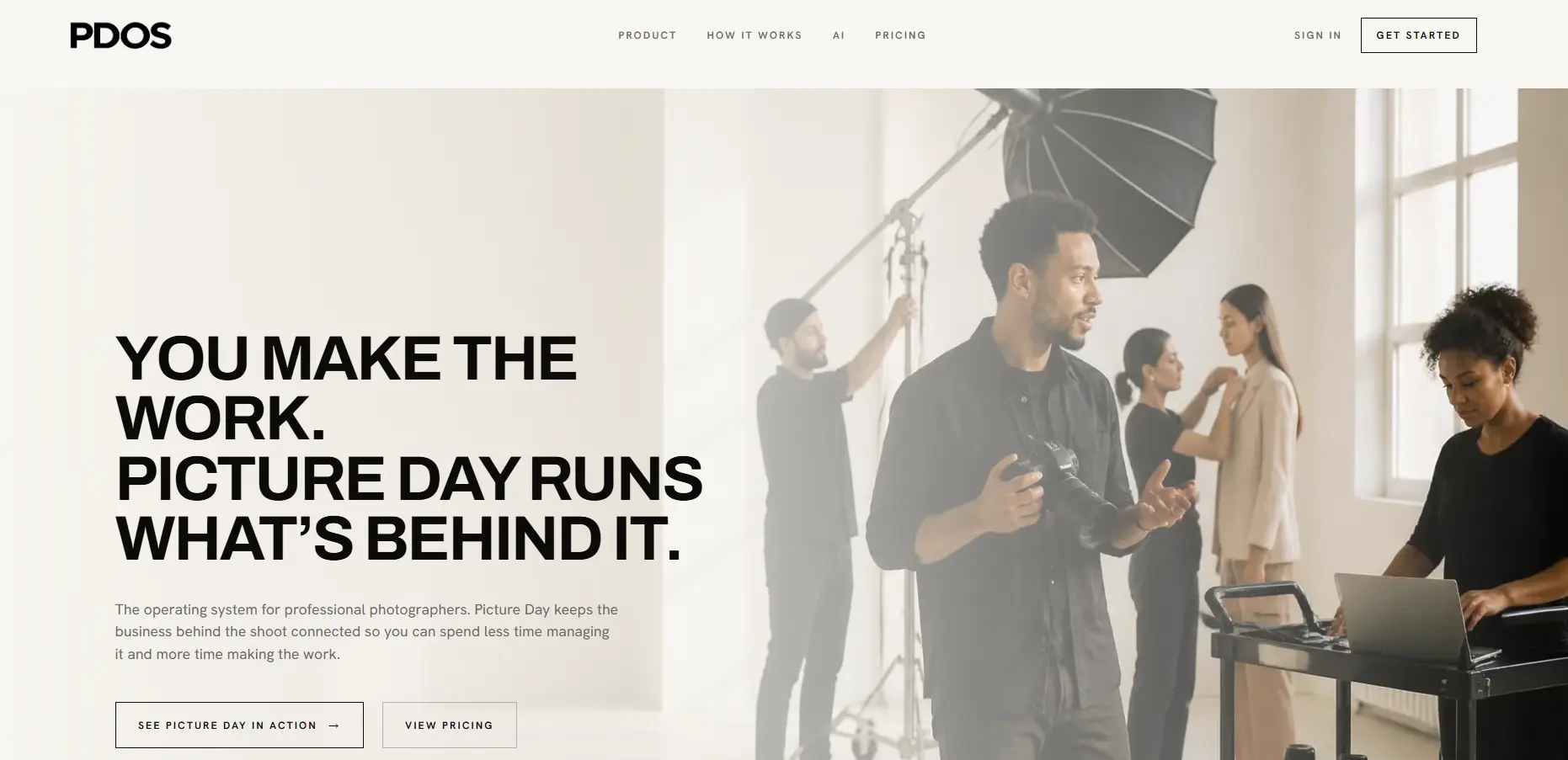 Picture Day OS website homepage