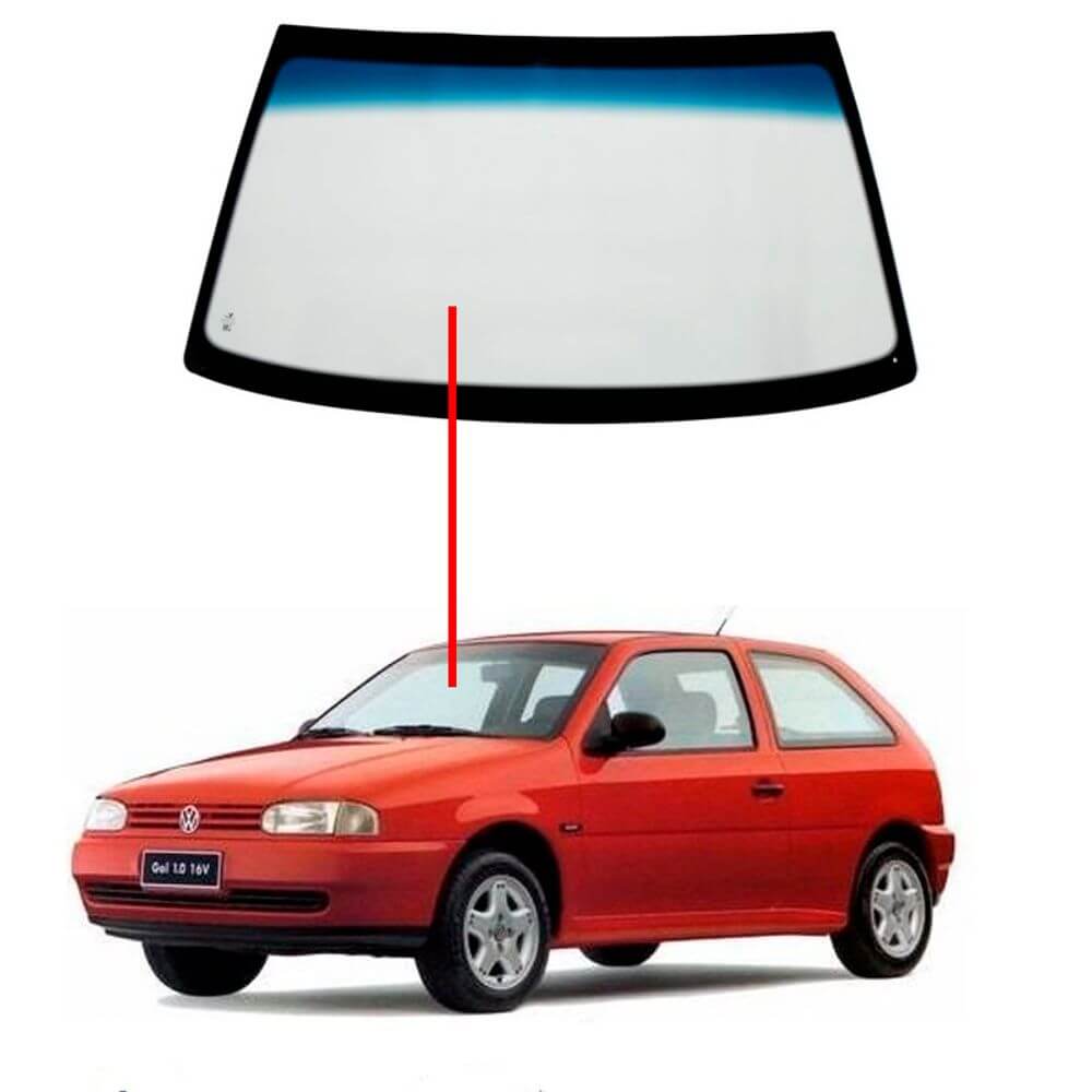 Parabrisa Volkswagen Gol Bola G3 G4 95 96 97 98 99 2000 2001 2002 2003 2004 2005 2006 2007 2008 2009 Degradê sem sensor