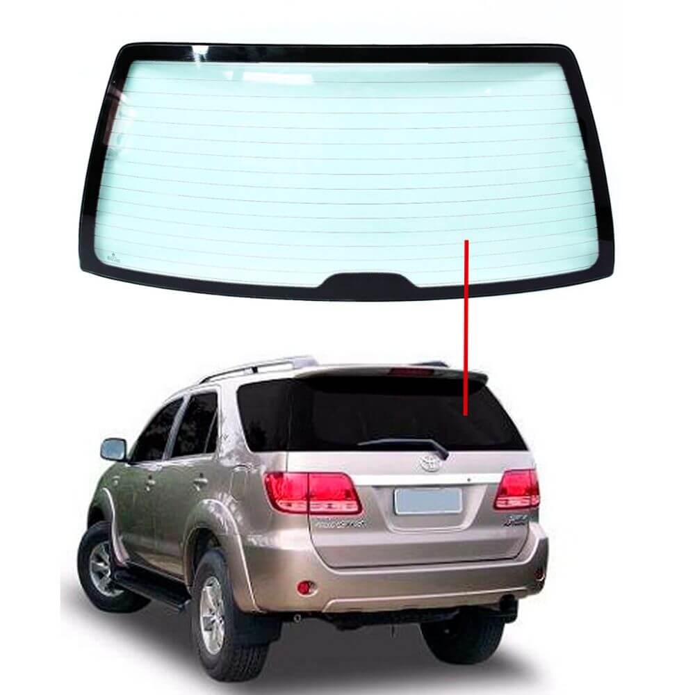 Vidro Vigia Toyota Hilux SW4 2005 2006 2007 2008 2009 2000 2001 2002 2003 2004 2005 2006 2007 2008 2009 2010 2011 2012 2013 2014 2015 Térmico Verde com ou sem sensor