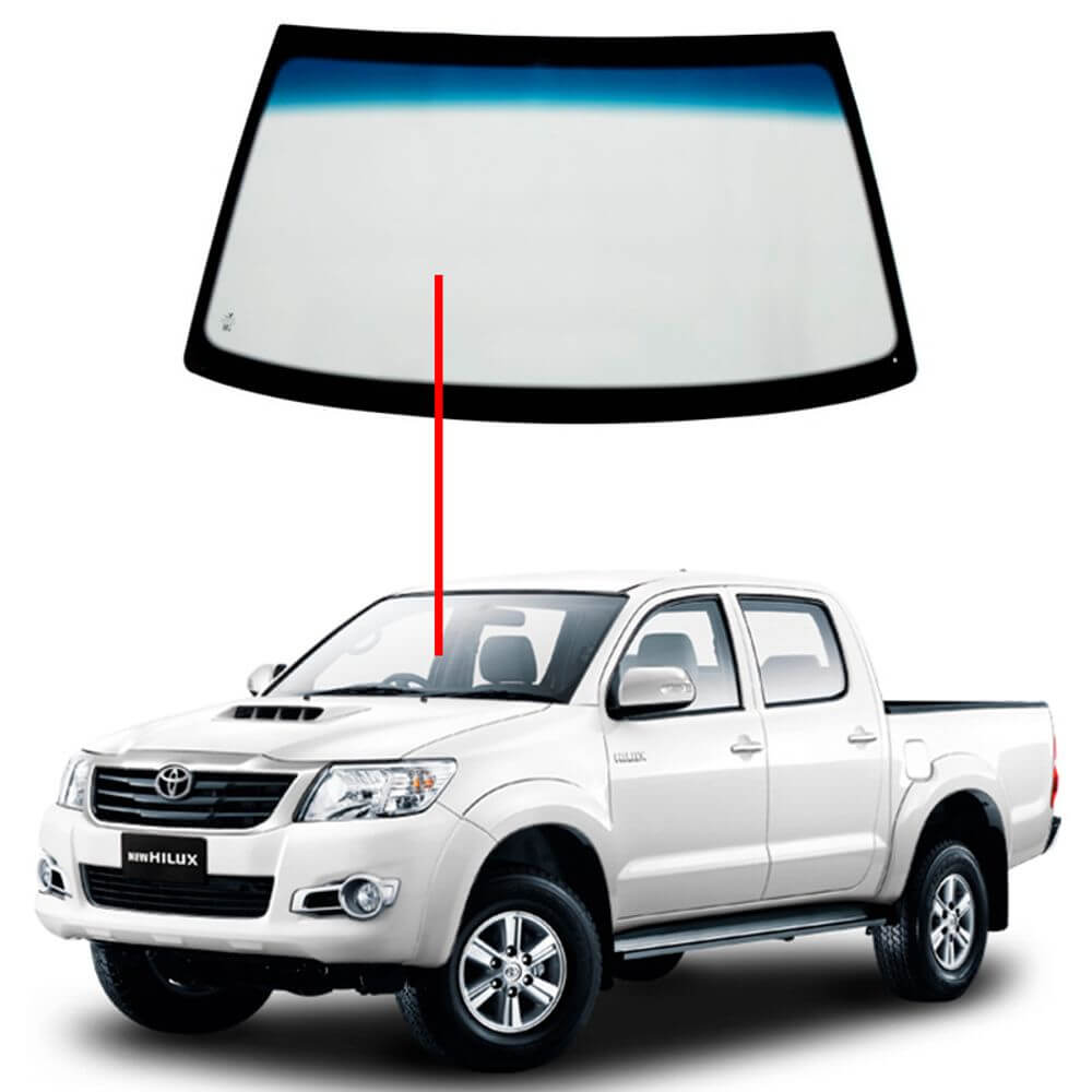 Parabrisa Toyota Hilux SRV 2005 2006 2007 2008 2009 2010 2011 2012 2013 2014 Com Antena - Degradê com ou sem sensor