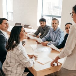 meeting around table