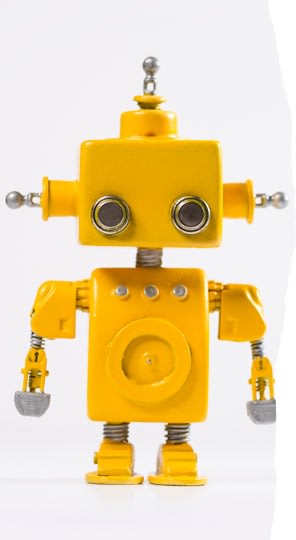 small yellow robot