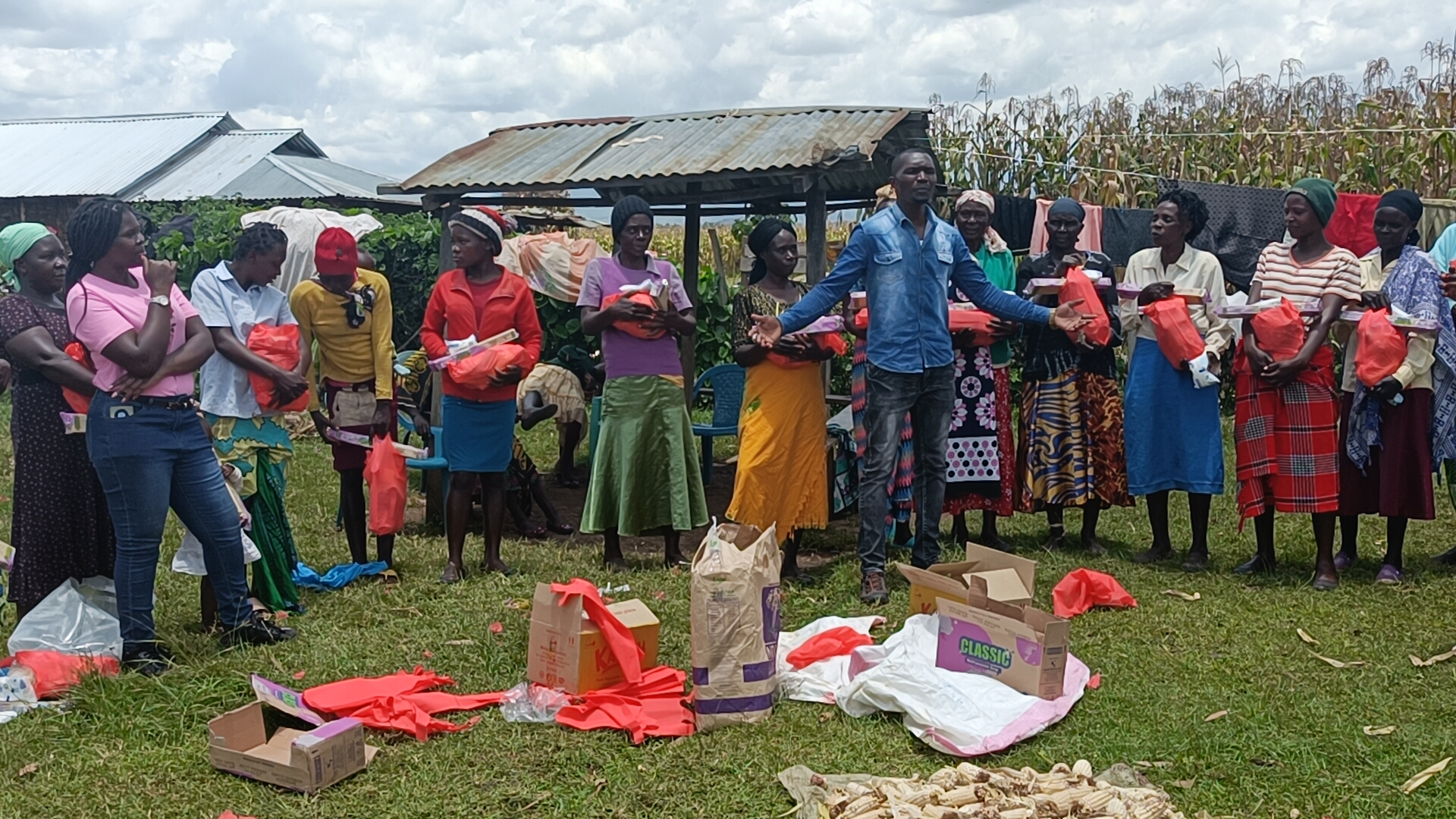 Food donation to widows in Kitale